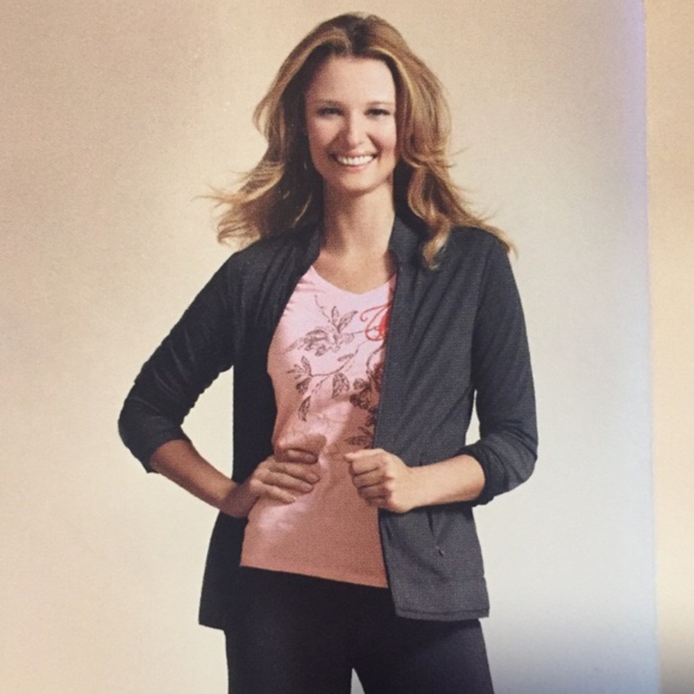 CAbi Spa Zip Jacket in Gray